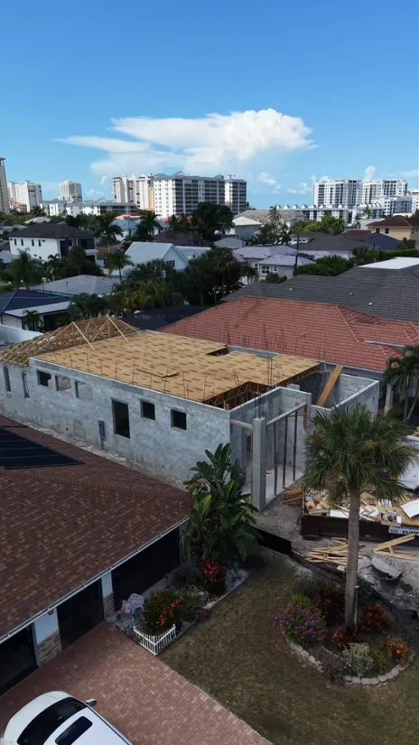 Drone view · structure & roof