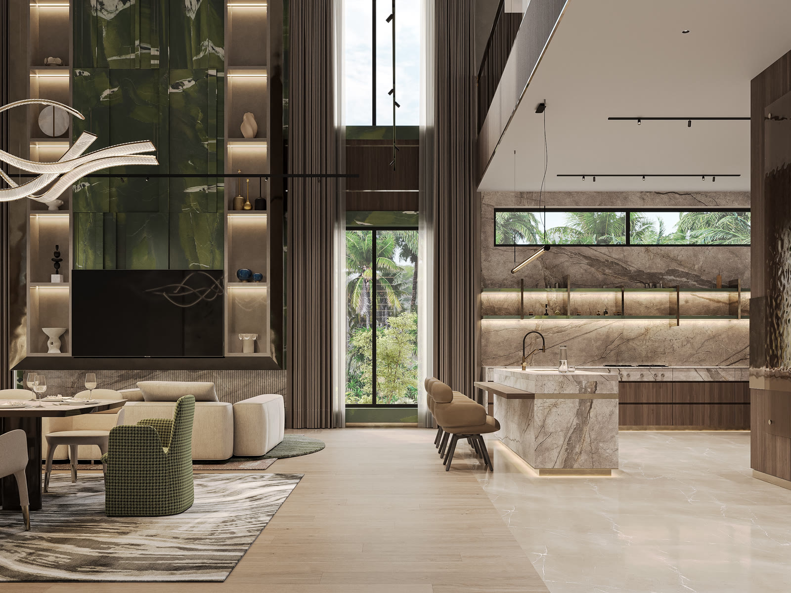 Double-height living space