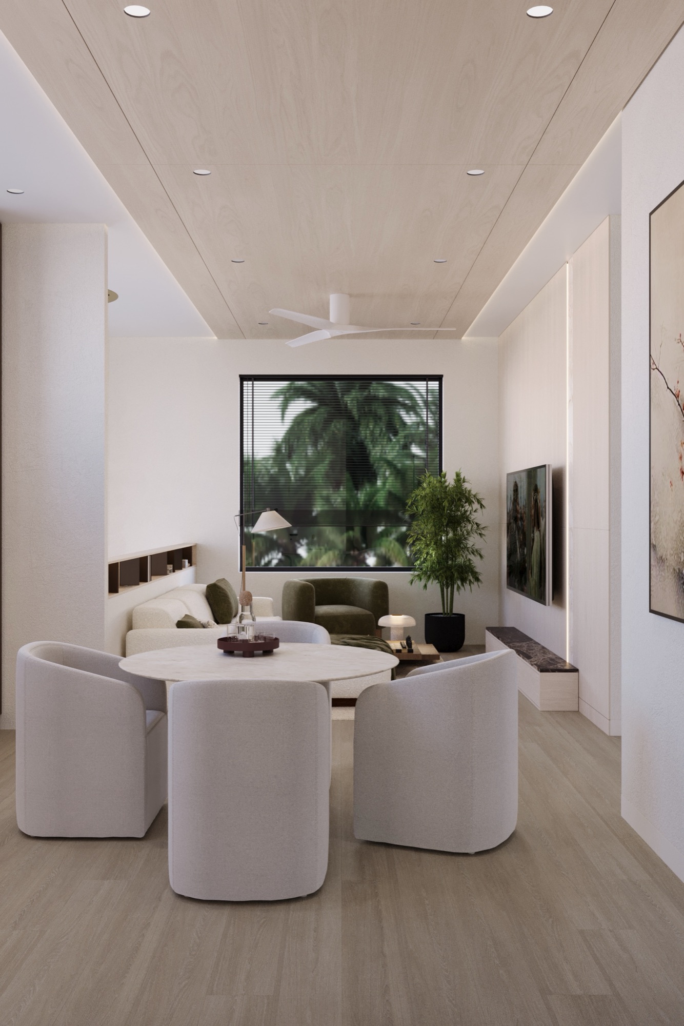 Second-floor family room
